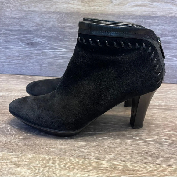 Aquatalia Marvin K Riley Suede Waterproof Ankle Heeled Boots Size 7.5 - Picture 14 of 16